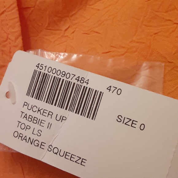 NWT Additions by Chico's orange button down shirt - Picture 9 of 10